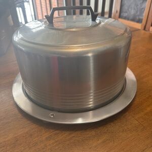 Vintage Stainless Steel Cake Carrier